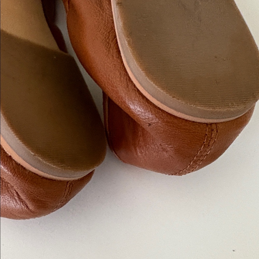 EUC Sam Edelman Tan Leather ballet Flats with Bow 7.5 - Picture 7 of 11